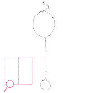 Bracelets en acier Inox boule Argent&eacute;