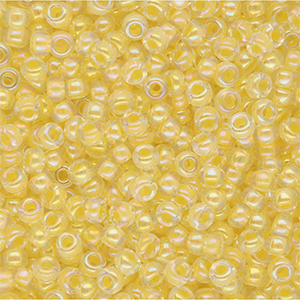 Perles de rocailles Miyuki 8/0 Light Yellow Lined Crystal AB 8-273