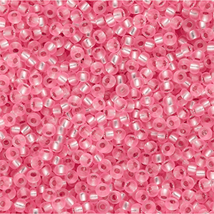 Perles de rocailles Miyuki 11/0 Pink Transparent Silver Lined 11-0022