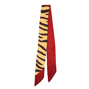 Bandana foulard avec imprim&eacute; zebra Camel-marron fonc&eacute;-rouge rouille