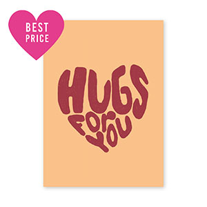 BY31&reg; Cartes &agrave; bijoux "Hugs for you" Orange p&ecirc;che-rouge rouille