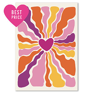 BY31&reg; Cartes &agrave; bijoux coeur Violet-rose-orange-jaune