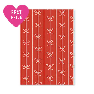 Cartes &agrave; bijoux n&oelig;uds Rouge-rose