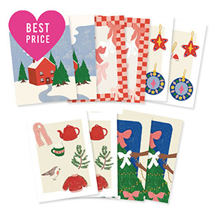Cartes &agrave; bijoux assorties No&euml;l Multicolore