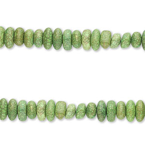 Perles en c&eacute;ramique en forme de galet Vert for&ecirc;t