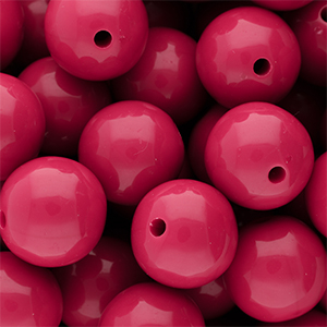 DQ Perles acryliques 20 mm brillant Fuchsia 17-2031 TCX