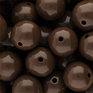 DQ Perles acryliques 18 mm brillant Cappuccino 19-1220 TCX