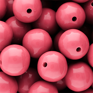 DQ Perles acryliques 18 mm brillant Pink lemonade 16-1735 TCX