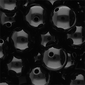 DQ Perles acryliques 16 mm brillant Black