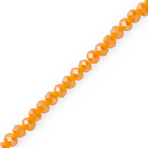 Perles &agrave; facettes 3x2mm disque Heishi Orange piquante-pearl shine coating