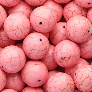 Perles en c&eacute;ramique 20&nbsp;mm Rose
