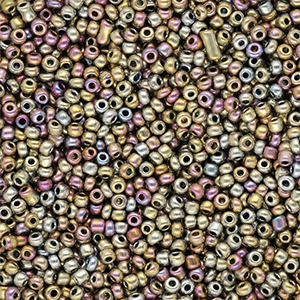 Perles de rocailles 12/0 (2 mm) Galaxie multicolore brillance m&eacute;tallique