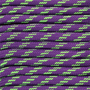 Paracorde tendance 6.5 mm Violet-vert n&eacute;on