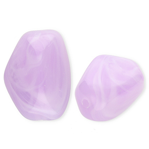 Perles acryliques rectangle Lilas-marbr&eacute;