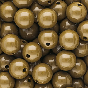 DQ Perles acryliques 14 mm brillant Wood thrush brown 17-1129 TCX