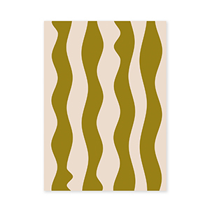BY31&reg; Cartes &agrave; bijoux vagues Vert olive-cr&egrave;me