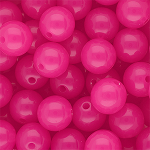 DQ&reg; Perles acryliques 14 mm brillant Rose magenta