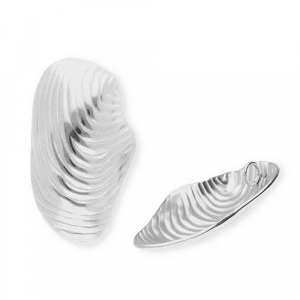 Breloques en acier Inox coquillage Argent&eacute;