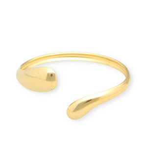 Bracelets en acier Inox jonc Dor&eacute;