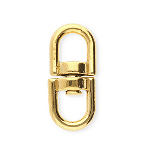 Appr&ecirc;ts en acier inox porte-cl&eacute;s ovale Dor&eacute;