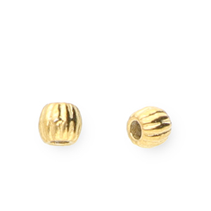 Perles en acier Inox 3 mm Dor&eacute;
