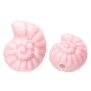 Perles en c&eacute;ramique coquillage Rose clair