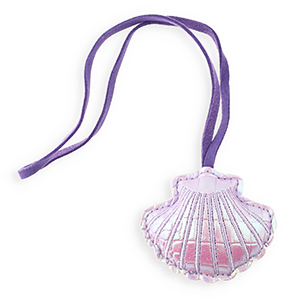 Pendentifs accroche-regard coquillage Lilas holographique-violet