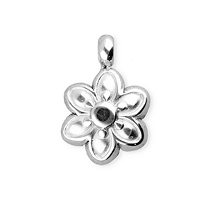 BY31&reg; Breloques en acier Inox fleur Argent&eacute;