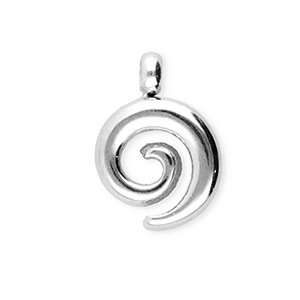BY31&reg; Breloques en acier Inox spirale Argent&eacute;