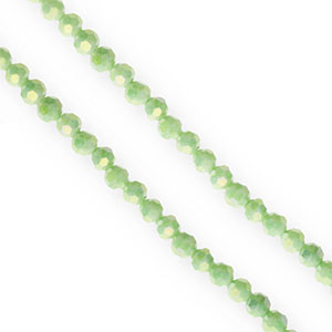 Perles &agrave; facettes rondes 4&nbsp;mm Vert clair-AB coating