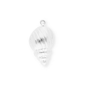 Breloques en acier Inox coquille Argent&eacute;