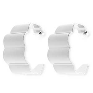 Boucles d'oreilles&nbsp;/&nbsp;puces accroche-regard avec tige en acier inoxydable Argent&eacute;