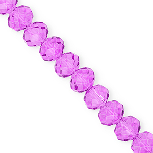 Perles &agrave; facettes 12x9&nbsp;mm disque Heishi Violet