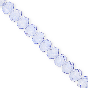 Perles &agrave; facettes 8x6&nbsp;mm disque Heishi Bleu