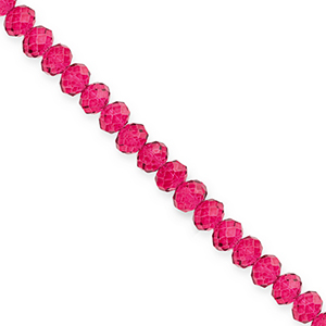 Perles &agrave; facettes 6x5&nbsp;mm disque Heishi Rose cerise&nbsp;