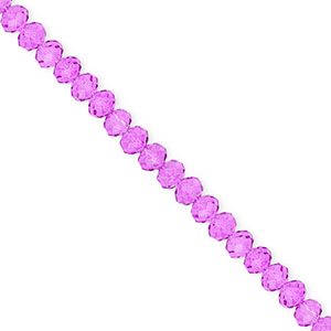 Perles &agrave; facettes 4x3&nbsp;mm disque Heishi Violet
