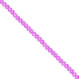 Perles &agrave; facettes 3x2&nbsp;mm disque Heishi Violet