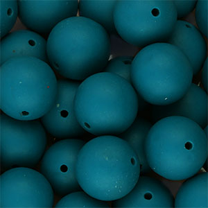 Perles en silicone 18&nbsp;mm Vert sarcelle