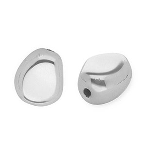 Perles acryliques nugget Argent&eacute;