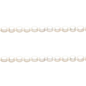 TQ Perles d'eau douce "grain de riz" 5x4 mm Blanc naturel