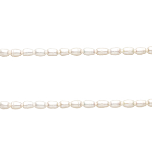TQ Perles d'eau douce "grain de riz" 5x3 mm Natural white