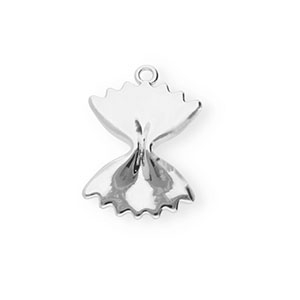 BY31&reg; Breloques en laiton Eco-brass p&acirc;tes (papillon) Argent&eacute;