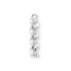 BY31&reg; Breloques en laiton Eco-brass p&acirc;tes (spirale) Argent&eacute;