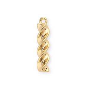 BY31&reg; Breloques en laiton Eco-brass p&acirc;tes (spirale) Dor&eacute;