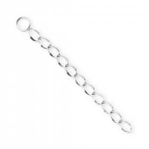 BY31&reg; Breloques en acier inox &agrave; maille gourmette Argent&eacute;