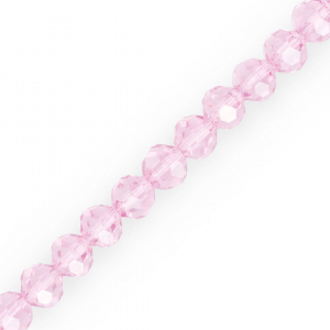 Perles &agrave; facettes rondes 6 mm Rose clair