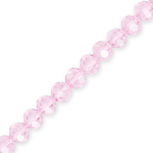 Perles &agrave; facettes rondes 8 mm Rose clair