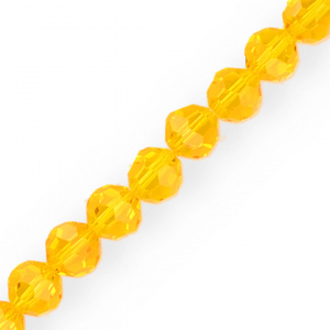 Perles &agrave; facettes rondes 12 mm Orange
