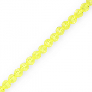 Perles &agrave; facettes rondes 6 mm Jaune