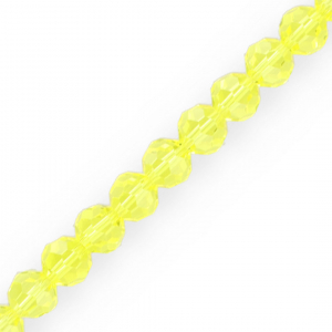 Perles &agrave; facettes rondes 10 mm Jaune